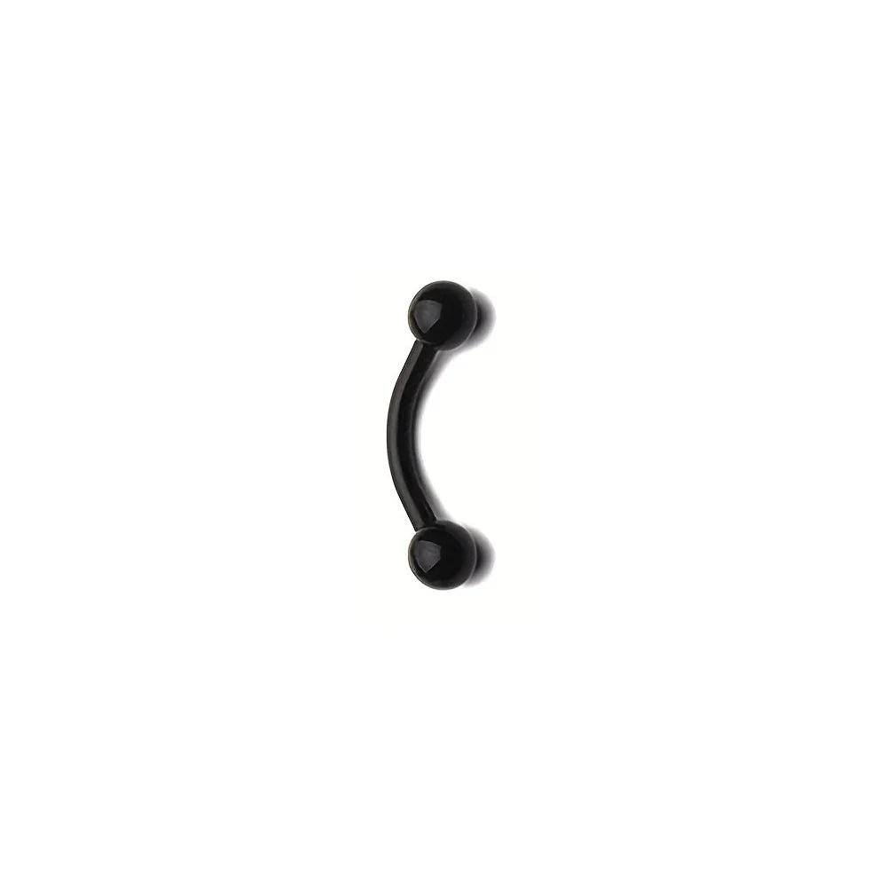 8mm Colorful Plastic Piercing Studs - Soft Lip, Nose & Cartilage Body Jewelry