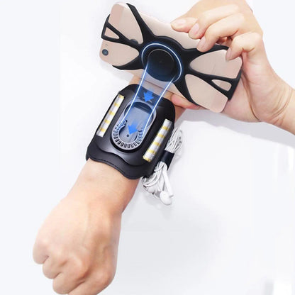 Running Armband Wristband – 360° Rotatable Phone Holder with Card Pockets for Android & iOS, 4.5"-7", Cycling & Running