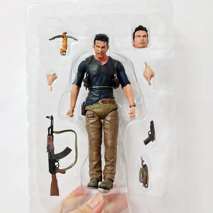 NECA Uncharted 4 Nathan Drake Action Figure – Collectible Toy Model, Creative Gift for Kids