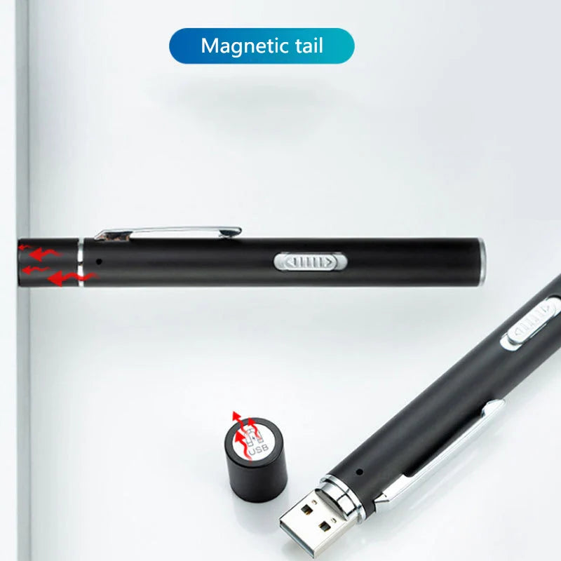 USB Rechargeable Medical Pen Light LED Flashlight – Stainless Steel Clip Mini Pocket Torch for Nursing, Dentist & Inspection Use