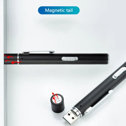 USB Rechargeable Medical Pen Light LED Flashlight – Stainless Steel Clip Mini Pocket Torch for Nursing, Dentist & Inspection Use