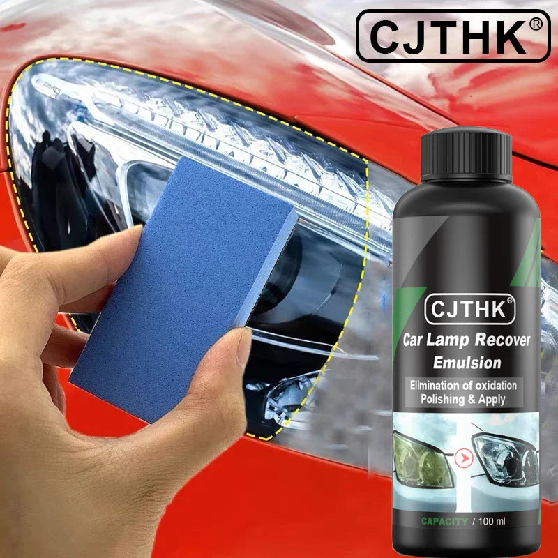 Car Headlight Restoration Kit — Polishing Paste & Liquid for Scratch Removal, Oxidation Cleaning, and Headlamp Repair