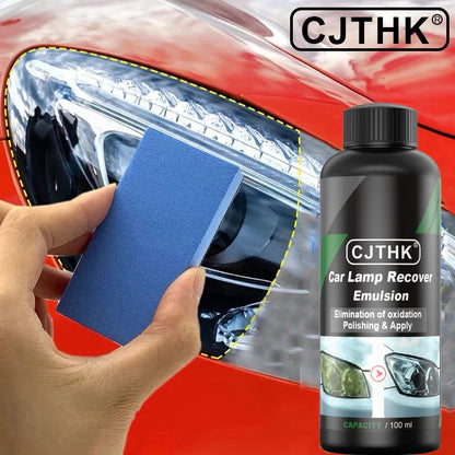 Car Headlight Restoration Kit — Polishing Paste & Liquid for Scratch Removal, Oxidation Cleaning, and Headlamp Repair
