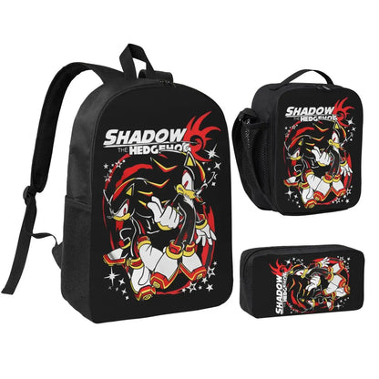 3-Piece Student Backpack Set - Cartoon School Bag with Lunch Bag and Pencil Case