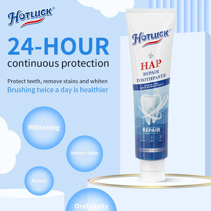 Hotluck Fluoride-Free Nano Hydroxyapatite Toothpaste – Sensitive Relief, Whitening, SLS-Free, Natural Peppermint