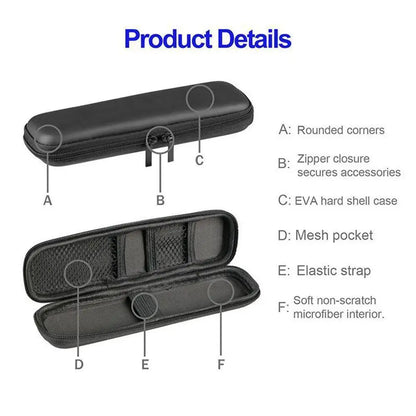 Black EVA Hard Shell Stylus Pen Pencil Case: Protective Holder with Carrying Box - Storage Container for Ballpoint Pens, Stylus, and More
