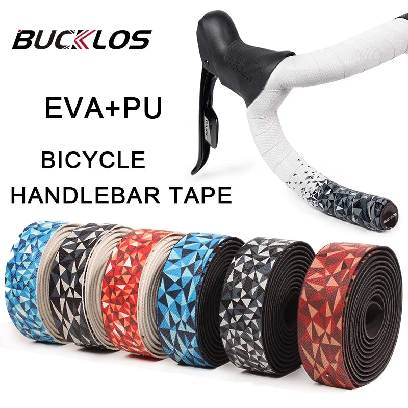 BUCKLOS Road Bike Bar Tape - Ultralight EVA+PU Anti-Vibration Handlebar Wrap for Cycling Comfort & Grip
