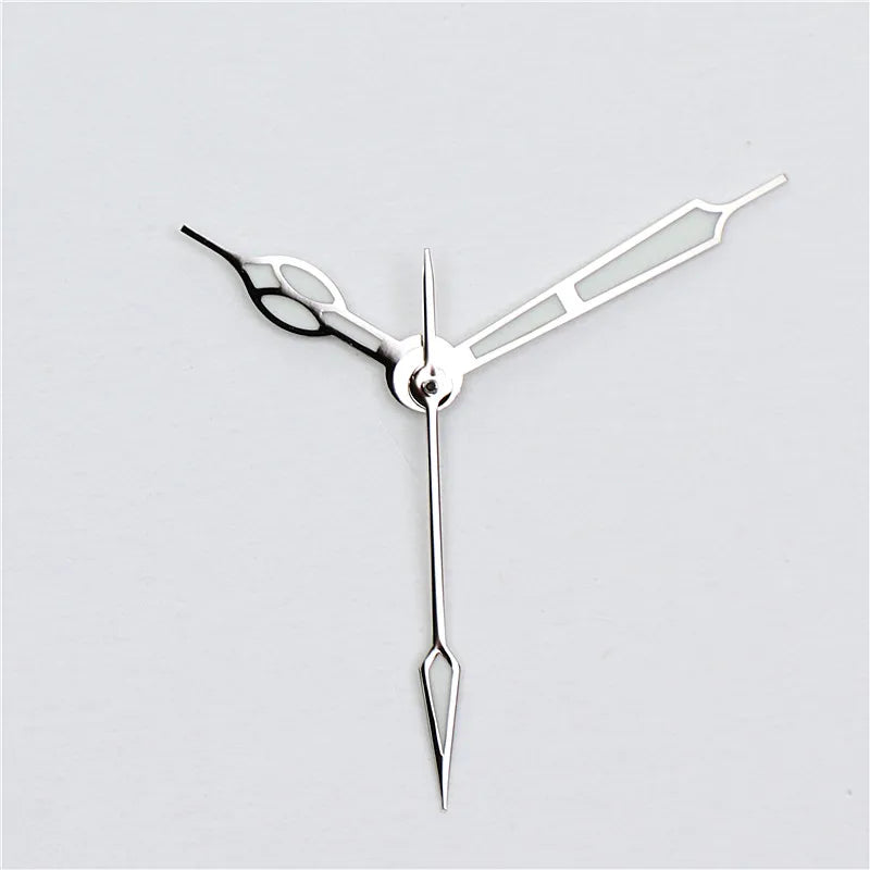 High-Quality Vintage Watch Hands - Polished BGW9 & C3 Luminescent Blue/Green Pointer for Seiko NH35/NH36 Movement Conversion