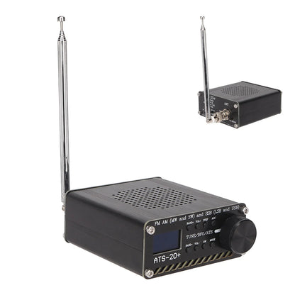 ATS-20+ Portable World Band Radio Receiver – Easy-to-Read Digital Display, Lightweight for Home & Outdoor Camping