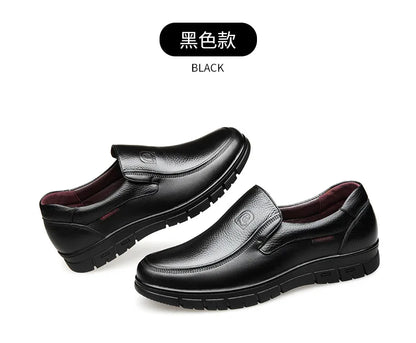 Genuine Leather Handmade Men's Shoes – Casual Loafers, Breathable Slip-On Walking Sneakers for Outdoor Wear