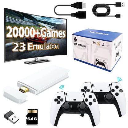 M15 4K Mini Game Stick Console – Retro Handheld with 20,000 Games, HD Video, and 2.4G Dual Wireless Controllers