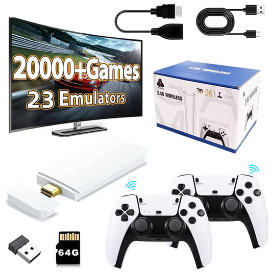 M15 4K Mini Game Stick Console – Retro Handheld with 20,000 Games, HD Video, and 2.4G Dual Wireless Controllers