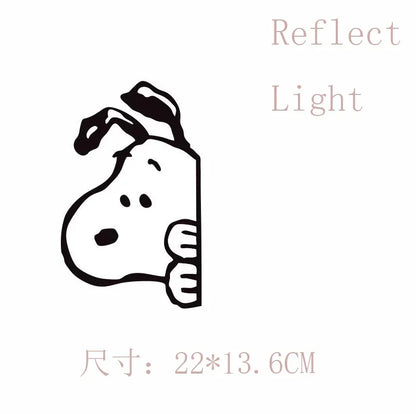 Snoopy Car Sticker – Reflective Decorative Sticker for Body, Side, Window & Rear Windshield, Scratch Protection & Warning