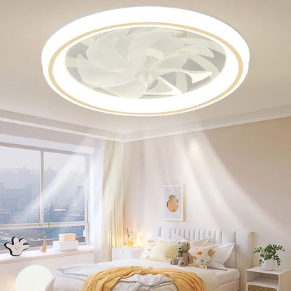 New Modern Ceiling Fan Light with Intelligent Remote Control - Ideal for Living Room, Bedroom, Restaurant - LED Fixture for Simple Home Décor