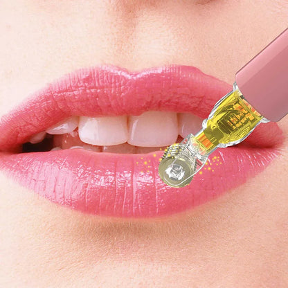 Derma Roller Titanium Needle — Lip & Beard Growth Roller with Serum Applicator