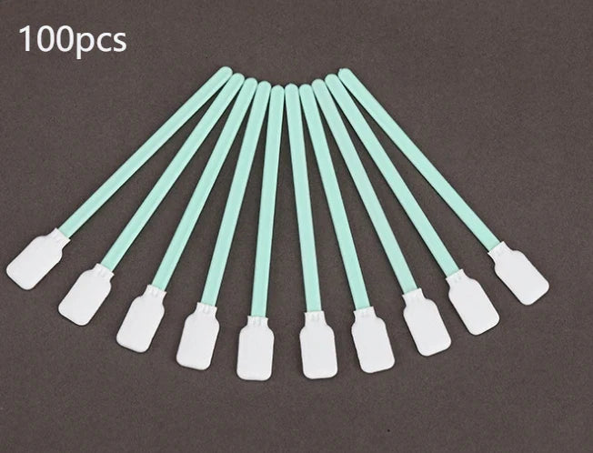 Precision Cleaning Swabs – Lint-Free Fiber Tips with Plastic Handles for Printers, Cameras, Optics, Crafts & Car Detailing