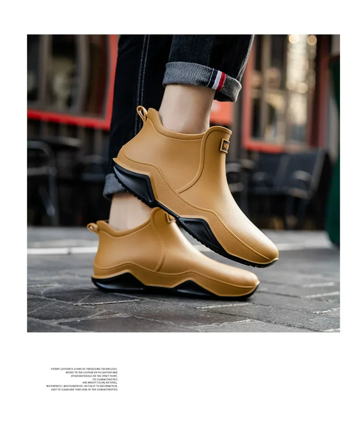 New Waterproof Rain Shoes for Women & Men – Ankle Rain Boots, Anti-Slip, Wear-Resistant, Plush for Summer & Winter