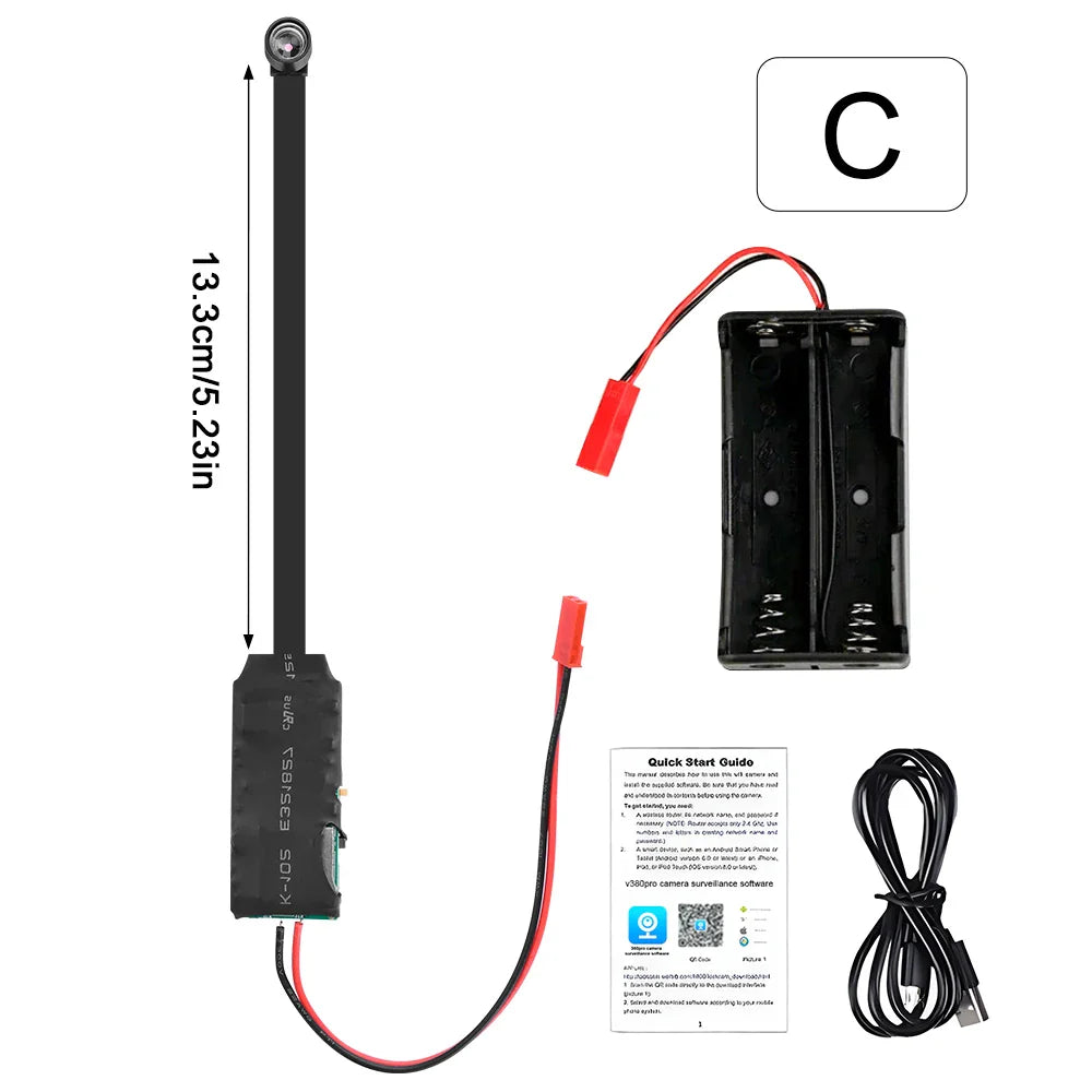 1080P DIY WiFi Mini Camera Module — Motion Detection Sport DV P2P Video Recorder with Remote Control for Home Security