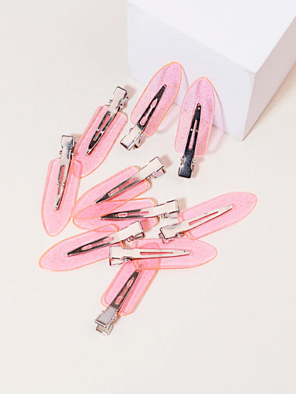 Seamless Transparent Hair Clips - 10-Piece Styling Clips for Wigs & Hair