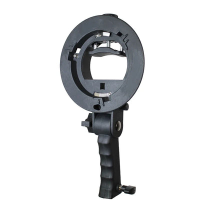 Handheld S-Type Bracket Holder with Bowens Mount — Compatible with Speedlite Flash, Softbox, Snoot & Umbrella