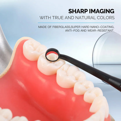 AZDENT Dental Micro Mouth Mirror – 2mm/3mm/5mm Anti-Fog Odontoscope with Detachable Handle for Oral Check