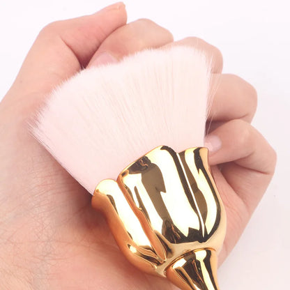 Rose Nail Dust Brush - Soft Manicure & Nail Art Cleaning Brush