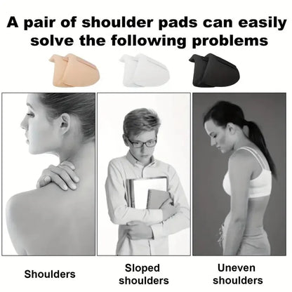6-Piece Soft Breathable Sponge Shoulder Pads Set – Thickened Sewing Accessories for Dresses, Suits & Jackets (Unisex, 3 Colors)