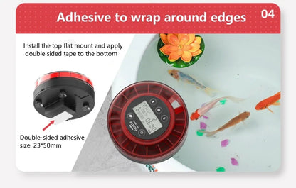 Automatic Fish Feeder for Aquarium – Rechargeable Food Dispenser with Timer, LCD Display & USB Cable