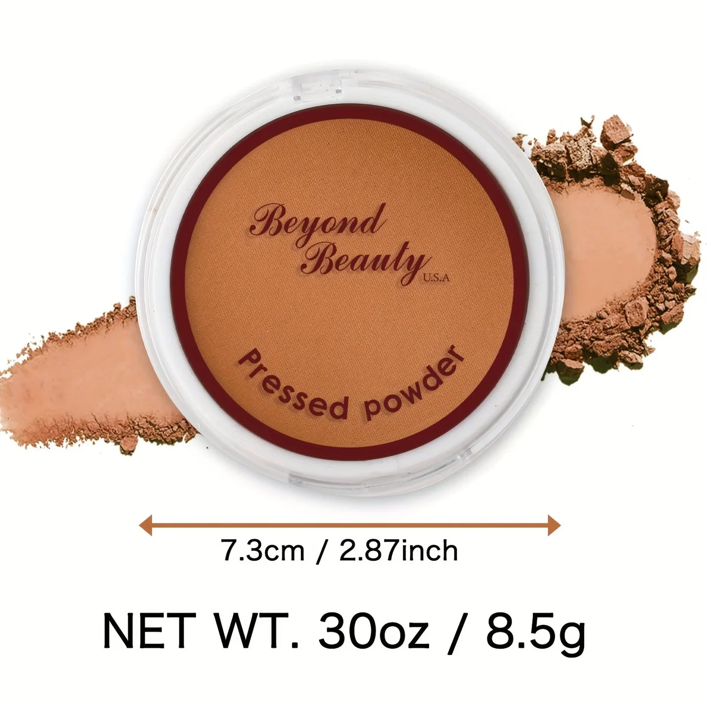 Wheat Bronzing Powder for Dark Skin - Matte Finish, Sweatproof & Oil Control Foundation Concealer with Puff & Mirror