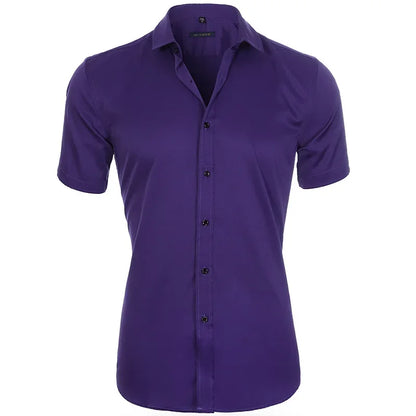 Men’s Slim Fit Dress Shirt - Long Sleeve Business Casual Formal Shirt for Spring Office & Elegant Wear