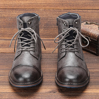 Men's Leather Ankle Boots – Brand Boot Size 7-13, Model #AL605