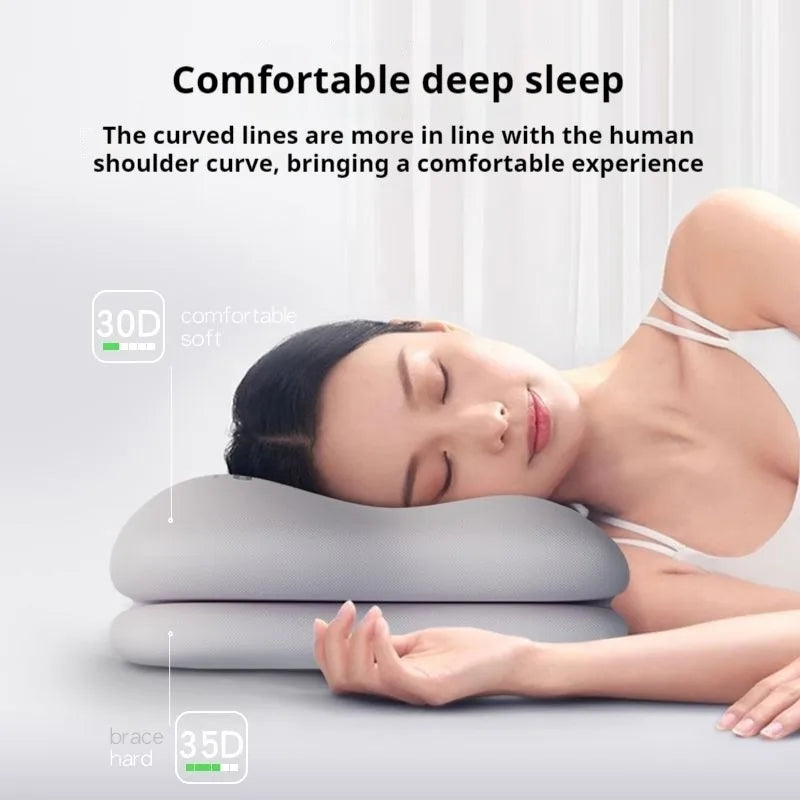 Ergonomic Memory Foam Neck Support Pillow for All Sleep Positions with Deep Sleep & Pain Relief Design