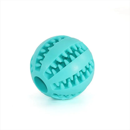 Natural Rubber Dog Chew Toy Ball – Extra Tough 5cm Interactive Tooth Cleaning Pet Treat & Training Toy