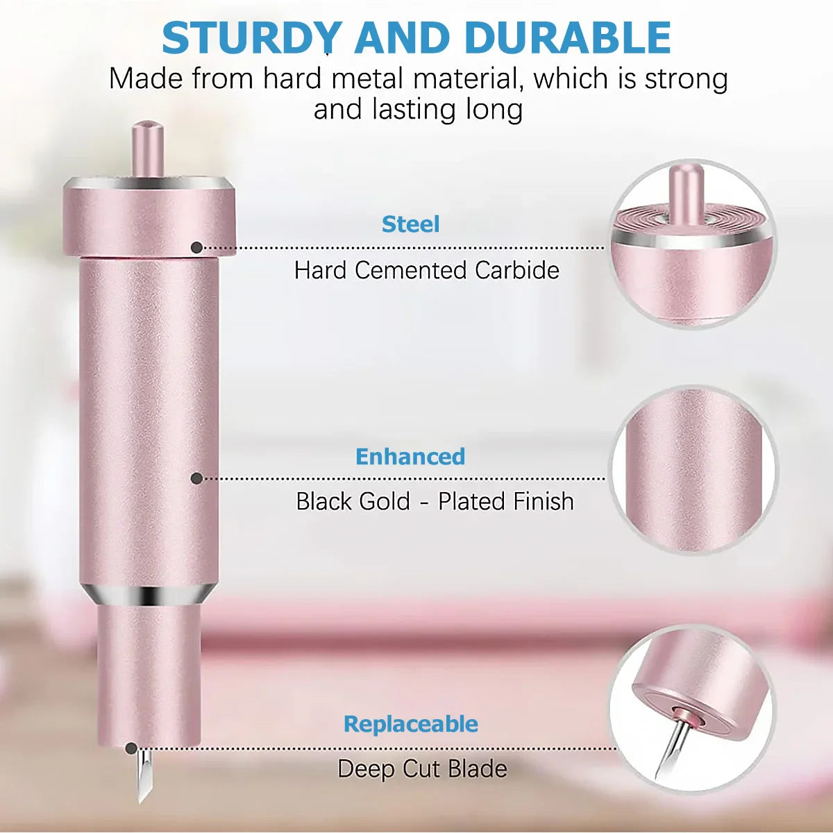 Replacement Cutting Blades for Cricut Maker & Explore Series – 30°/45°/60° Plotter Blades with Sturdy Housing