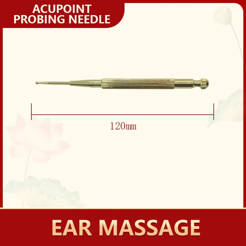 Copper Gua Sha Stick & Metal Massage Tools | Facial, Foot & Ear Point Probe for Beauty & Relaxation
