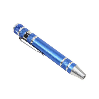 8-in-1 Aluminum Alloy Screwdriver Pen — Replaceable Bits for Easy Repairs & Disassembly