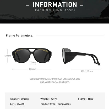 UV400 Sunglasses for Men and Women – Pit Viper Designer Steampunk Vintage Eyewear, Retro Goggles