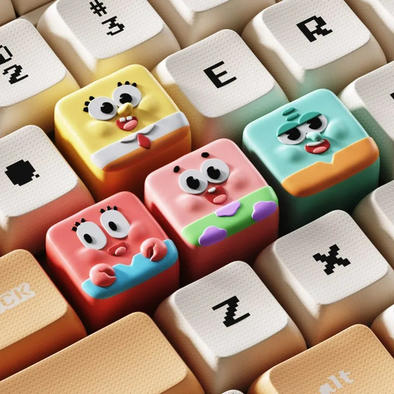 Spongebob Squarepants Mechanical Keyboard Keycap – Creative Single-Pack Decoration