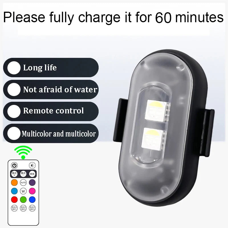 Wireless Remote Control Car LED Lights – Multi-Mode Warning & Decorative Lights for Cars & Motorcycles, 2/4/6 Pack