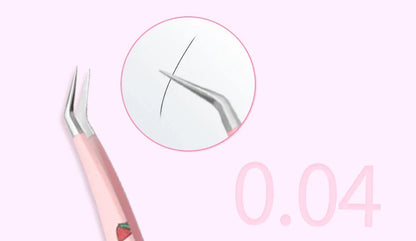 6 Types False Eyelash Tweezers — Stainless Steel Anti-Static Curved & 3D Lash Tools