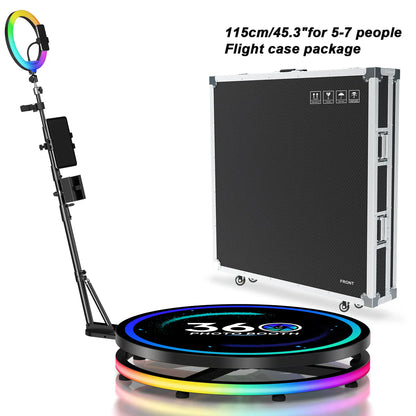 360° Rotating Photo Booth Machine – Portable Automatic Selfie Booth with App Control for Parties & Events