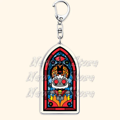 Funny Dark Video Game Sheep Keychain – Cute Lamb & Goat Bag Accessory Gamer Gift