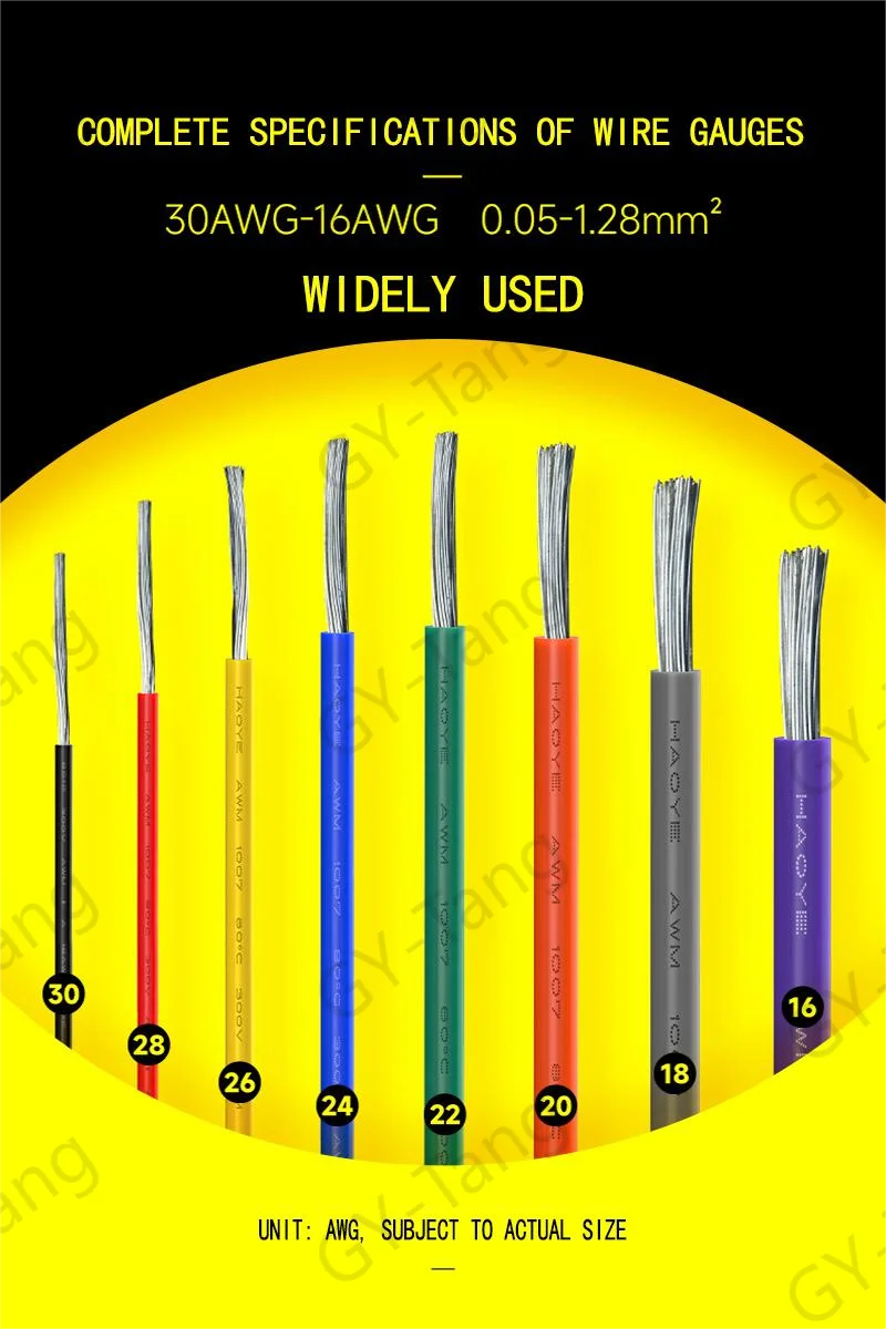 22AWG Flexible Silicone Wire – Stranded Tinned Copper, 5 Colors, 16.4ft/5m or 32.8ft/10m Each for Electrical DIY