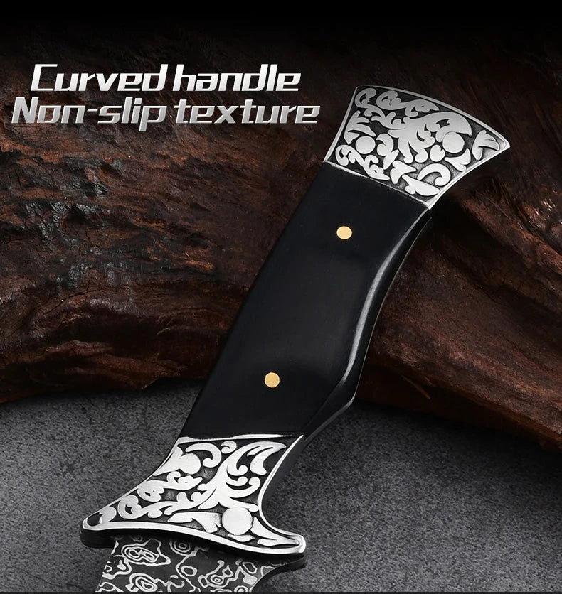Portable Outdoor Knife – Sharp Straight Blade for Fishing, Camping, and Field Use