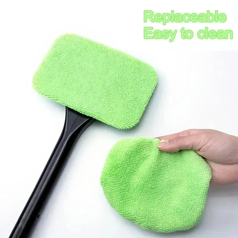 Ultimate 1PC Windshield Cleaning Kit - Interior Car Window Brush with Long Handle | Car Accessories for Crystal Clear Views