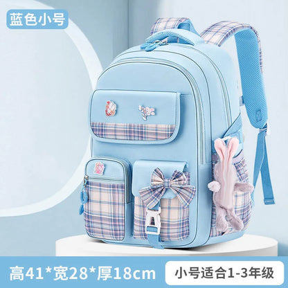 Ergonomic Spine-Protecting School Backpack | Large Capacity, Lightweight Waterproof Bag for Elementary Girls