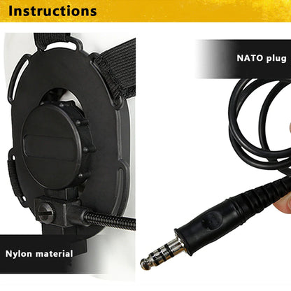 Tactical Bowman Elite II Headset – U94 PTT Communication Headphone for Kenwood & Baofeng UV-5R Radio Accessory