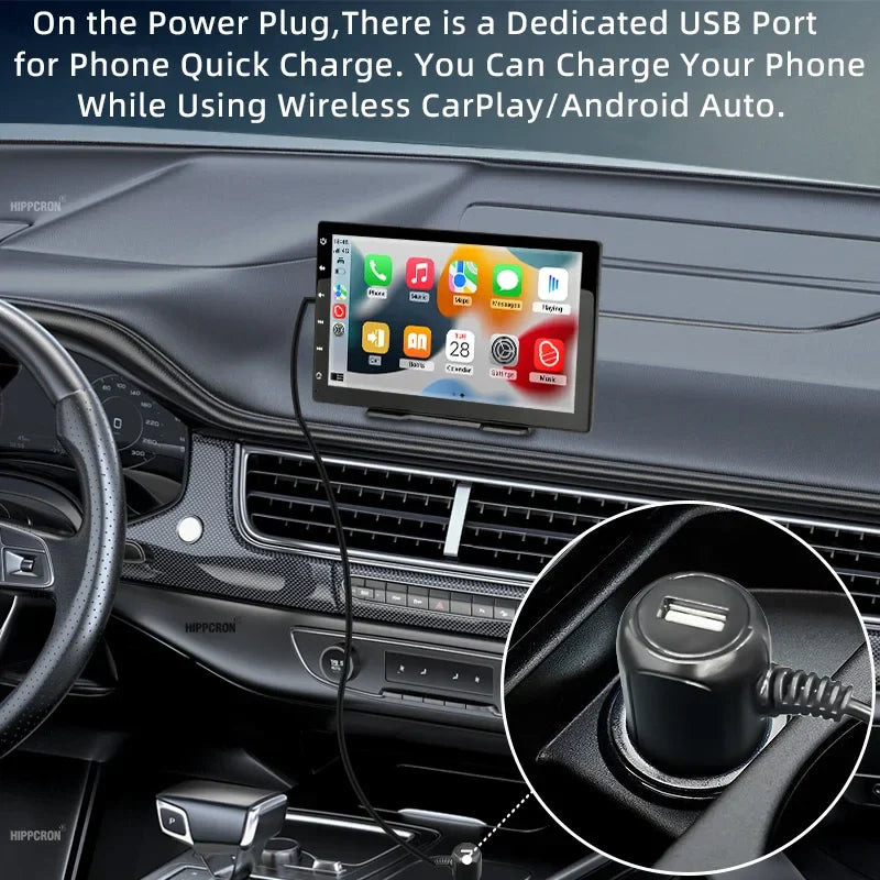 9-Inch Car Radio Multimedia Player — IPS Touch Screen with CarPlay, Android Auto, Bluetooth, AUX & MirrorLink Universal