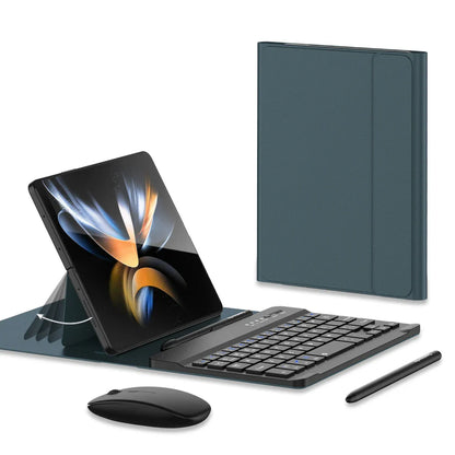 Wireless Bluetooth Mouse & Pen Keyboard Case for Samsung Galaxy Z Fold 2/3/4/5/6 – Mini Meeting Recorder Case