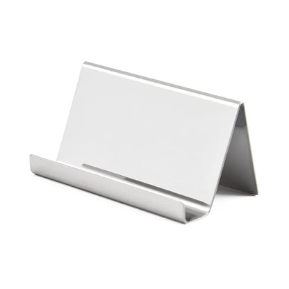 Metal Business Card Name Tag Display Rack – Desktop Organizer & Cellphone Holder for Conference Room